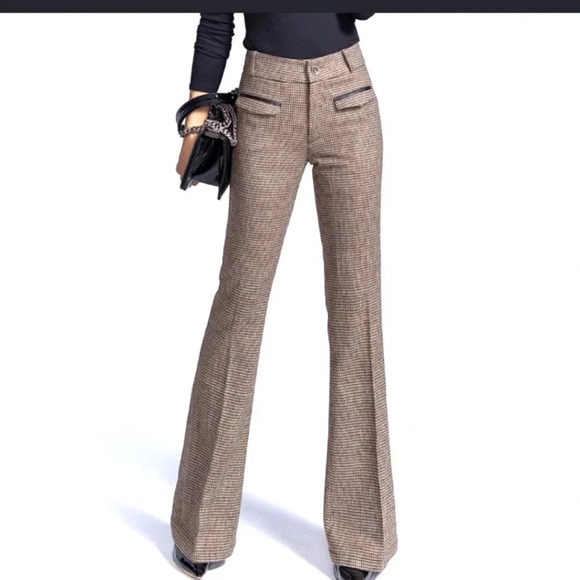 Adrianna Papell Houndstooth Trousers - 4 - Picture 1 of 5